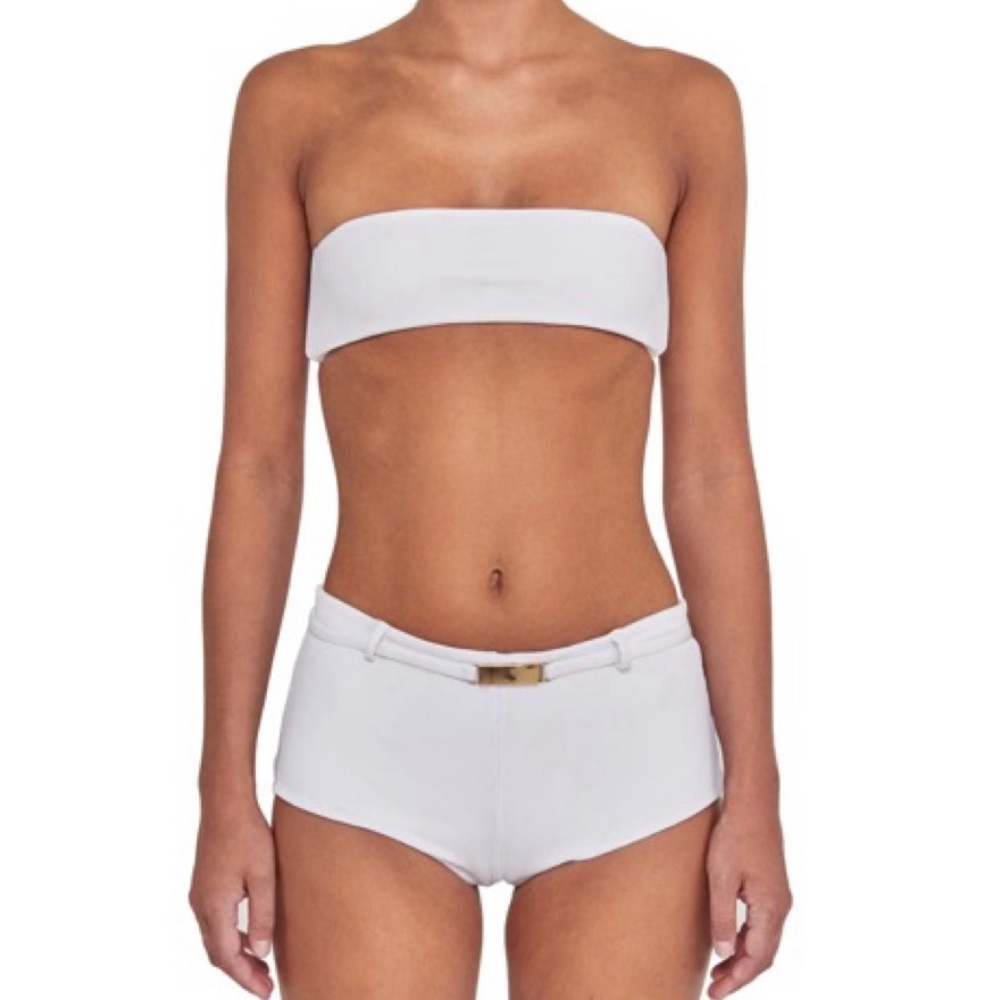White Bandeau Bikini Set